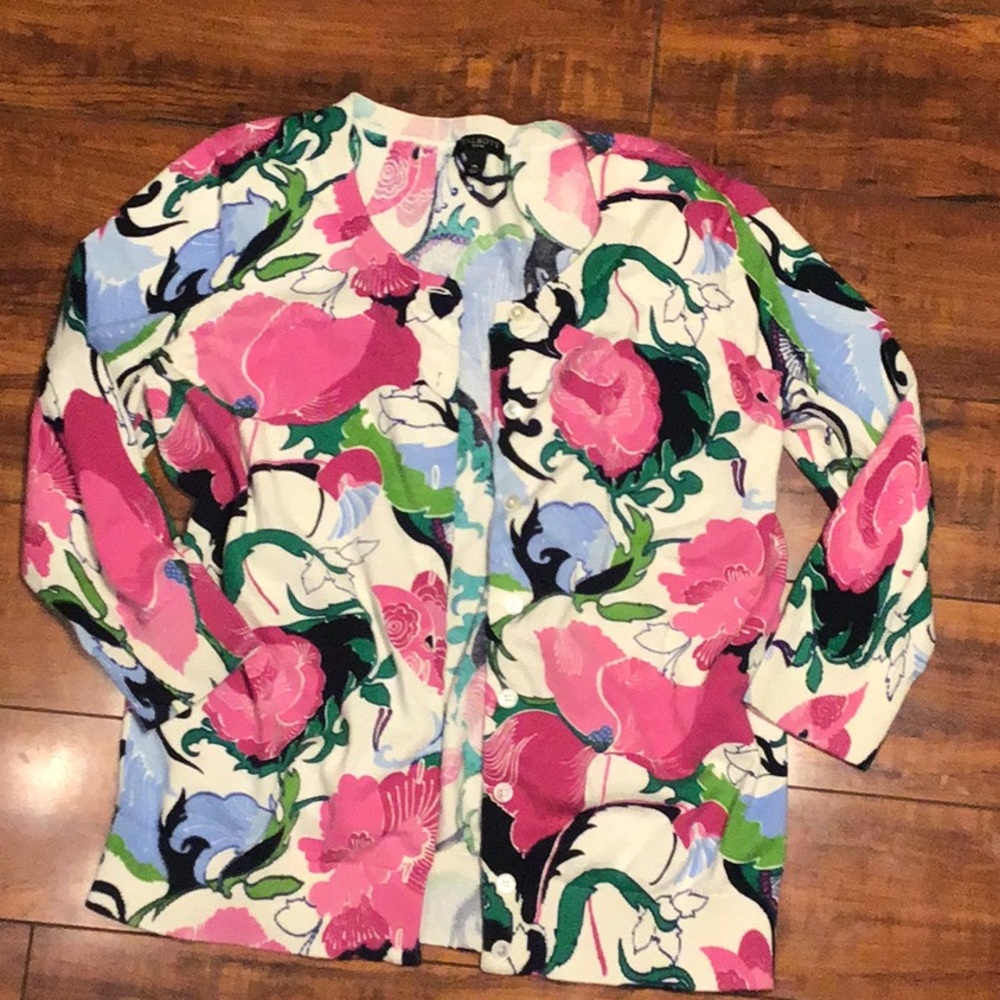 Talbots floral sweater
